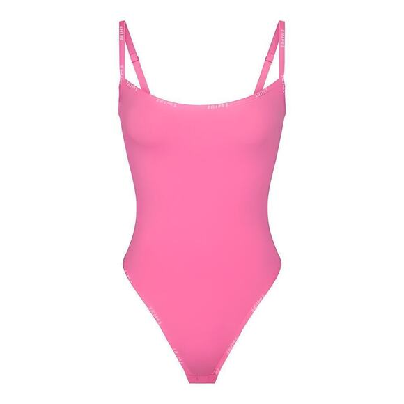 SKIMS Cotton Logo Bodysuit Limited Edition Sugar Pink NWT Size 4X - Picture 4 of 10